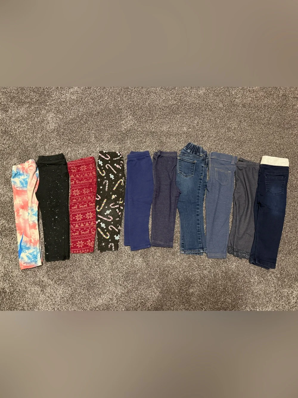 24 month 2T girls pants jeans denim Nike holiday tie dye